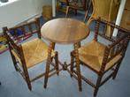 Antieke bobbin hoekstoelen en tafeltje, Ophalen of Verzenden