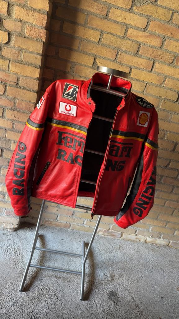 Unieke Leren F1 ferrari/Michael Schumacher/marlboro motorjas, Motoren, Kleding | Motorkleding, Jas | leer, Heren, Tweedehands