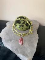 Lizardiet serpentijn thuliet hanger beschermt hoge trilling, Nieuw, Ophalen of Verzenden, Steen of Mineraal, Met edelsteen