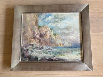 Krijtrotsen Noord Frankrijk - Schilderij beschikbaar voor biedingen