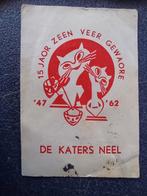 Lucifermerk De Katers Neel 1947 1962 (Roermond carnaval, Verzamelen, Ophalen, Gebruikt, Luciferdoosjes of -merken