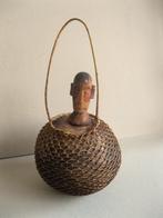 Afrikaanse medicijn pot met stop, kalebas Tanzania, Antiek en Kunst, Verzenden