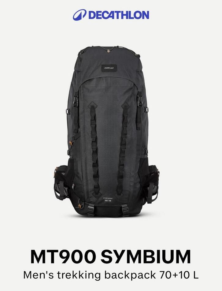 Forclaz MT900 Symbium 70+10L Rugzak, Sport en Fitness, Bergsport en Wandelen, Zo goed als nieuw, Rugzak, Ophalen