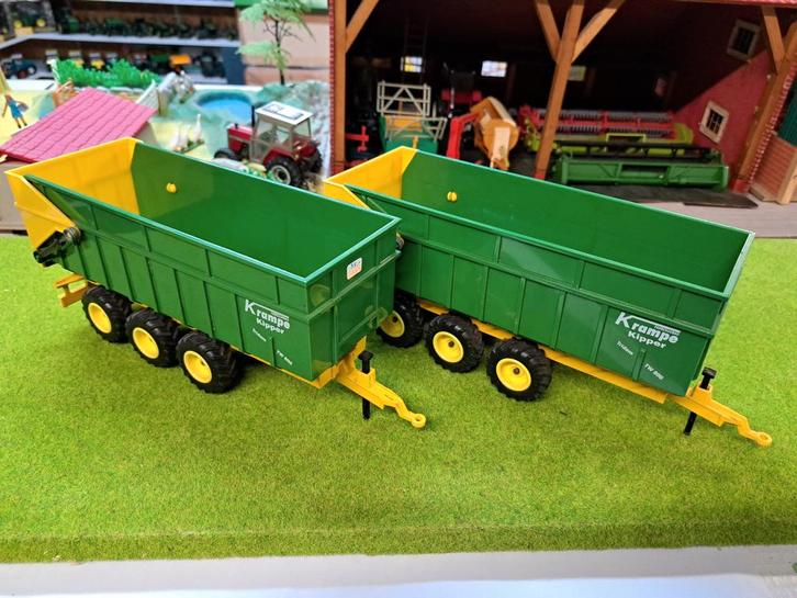 Krampe Tridem TW-800 kipper van Siku nr. 2966, Hobby en Vrije tijd, Modelauto's | 1:32, Zo goed als nieuw, Tractor of Landbouw