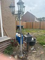 Vintage IJzeren Lantaarnpaal & Brievenbus, Tuin en Terras, Buitenverlichting, Gebruikt, Minder dan 50 watt, Staande lamp, Ophalen of Verzenden