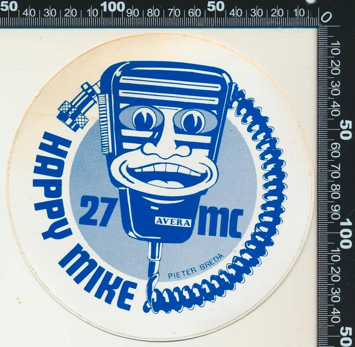 Sticker: 27 MC - Happy Mike (1), Verzamelen, Stickers, Zo goed als nieuw, Film, Tv of Omroep, Ophalen of Verzenden