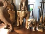 Houten beelden en krukjes teak suar, Ophalen, Nieuw, Hout