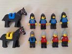 Lego Castle: 8 Minifigs, minifiguren + 2 paarden. Kasteel, Ophalen of Verzenden, Gebruikt, Losse stenen, Lego