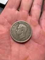Zilveren Munt 1938 - Koning George VI, Postzegels en Munten, Ophalen of Verzenden, Overige landen, Losse munt, Zilver