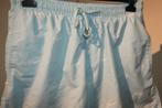 Four Amsterdam licht blauwe zwembroek witte merk print L, Four Amsterdam, Maat 52/54 (L), Zwemshort, Verzenden