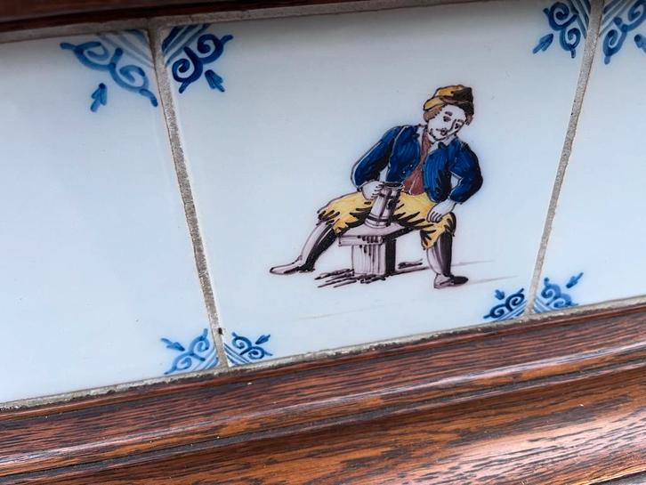 Antieke Schouw met Tegeltableaus, Huis en Inrichting, Haarden, Ophalen of Verzenden