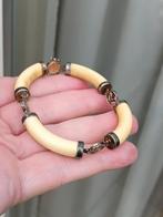 oude zilveren armband met ivoor van voor 1947, Sieraden, Tassen en Uiterlijk, Antieke sieraden, Ophalen of Verzenden, Zilver, Armband