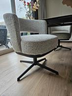 ZGAN 4 eetkamerstoelen Coco Salt 'n pepper Bruce., Huis en Inrichting, 50 tot 100 cm, Rond, Zo goed als nieuw, Metaal