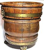 HOUTEN BLOEMPOT, Overige materialen, Gebruikt, Verzenden, Rond