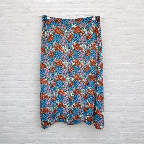 Sugarhill Rok Maat 44 Groen Multikleur Bloemen Maxi, Kleding | Dames, Rokken, Zo goed als nieuw, Maat 42/44 (L), Groen, Onder de knie