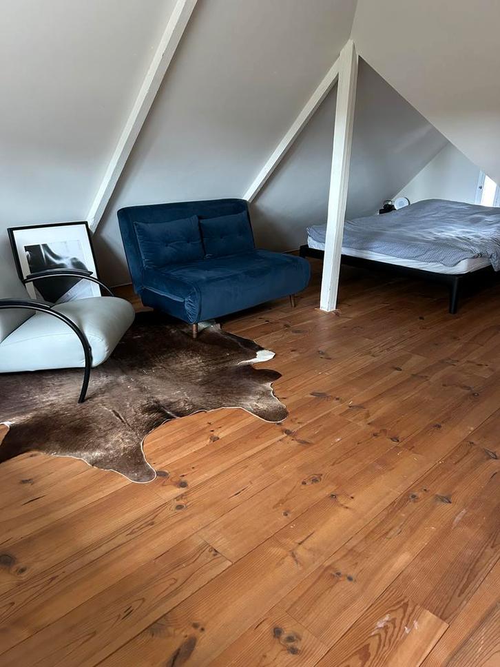 Made dot com Tweezits Slaapbank Blauw, Huis en Inrichting, Slaapkamer | Slaapbanken, Zo goed als nieuw, Tweepersoons, Blauw, Ophalen of Verzenden