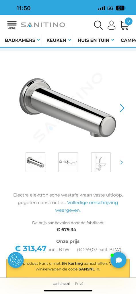 Nieuwe Hansa elektrische sensor kraan, Doe-het-zelf en Verbouw, Sanitair, Nieuw, Kraan, Chroom, Ophalen of Verzenden