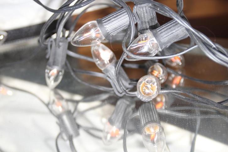 verlichtingssnoer met 10 vlamlampjes, Diversen, Kerst, Gebruikt, Ophalen of Verzenden