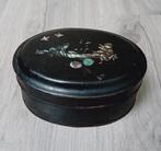 Decoratieve metalen doos met een parelmoer, Ophalen of Verzenden