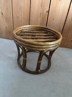 Rotan bijzettafel krukje retro, Ophalen, Huis en Inrichting