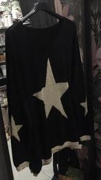 Dames trui zwart goud ster 1 maat grote maat nieuw, Ophalen of Verzenden, Nieuw, Maat 46/48 (XL) of groter, Zwart