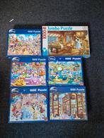 Disney Puzzels - 6 stuks - 1000 stukjes, Ophalen of Verzenden, 500 t/m 1500 stukjes, Gebruikt, Legpuzzel