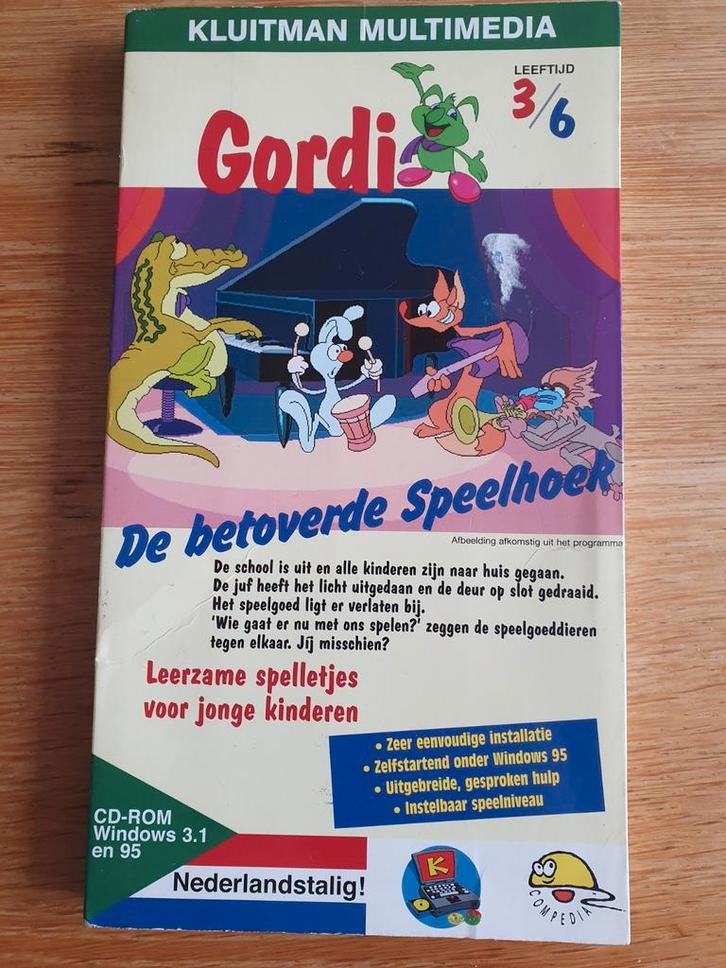 Gordi De Betoverde Speelhoek - CD-ROM Windows 3.1/95, Computers en Software, Educatie- en Cursussoftware, Gebruikt, Overige typen