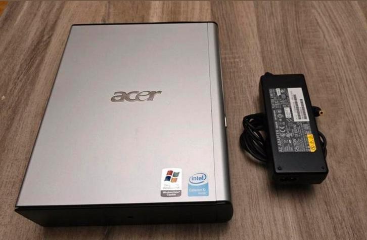 nieuwstaat Acer Power Mini Desktop Computer 3 GB Ram 80 HDD, Computers en Software, Desktop Pc's, Zo goed als nieuw, 3 tot 4 Ghz