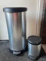Vuilnisbakken set van Curver., Ophalen, Kunststof, Met pedaal, Zo goed als nieuw