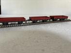 3X Fleischmann 5011 H0 Twee lageboordwagens van de DB, Hobby en Vrije tijd, Modeltreinen | H0, Gelijkstroom, Fleischmann, Wagon