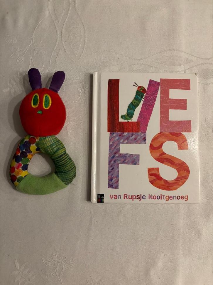 Eric Carle Rupsje nooitgenoeg rammelaar en Liefs lees boekje, Boeken, Kinderboeken | Baby's en Peuters, Gelezen, 2 tot 3 jaar