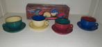 Set van 4 Vintage INTERMEZZO espressokopjes en schotels, Ophalen of Verzenden