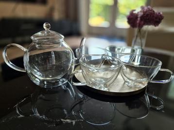 Bredemeijer theepot / dubbelwandige theekan + 2x mokken beschikbaar voor biedingen