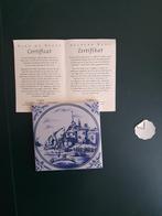 Tegeltje Delftsblauw Royal Goedewaagen met kerkje 10x10 cm, Antiek en Kunst, Verzenden