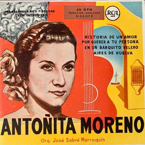 Antoñita Moreno -  Historia De Un Amor  (7") / Flamenco, Cd's en Dvd's, Vinyl Singles, Gebruikt, Single, Latin en Salsa, 7 inch