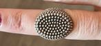 Prachtige bolletjes ring zilver 925 mt 19, Gebruikt, Ophalen of Verzenden, Dame, Zilver