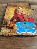 Vintage, retro puzzle/puzzel meisje met kuikens, Minder dan 500 stukjes, Gebruikt, Ophalen of Verzenden, Legpuzzel