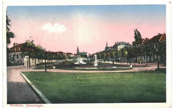 959855 Arnhem Janssingel Gld 1925 Postzegel afgeweekt, Verzamelen, Ansichtkaarten | Nederland, Gelopen, Gelderland, 1920 tot 1940