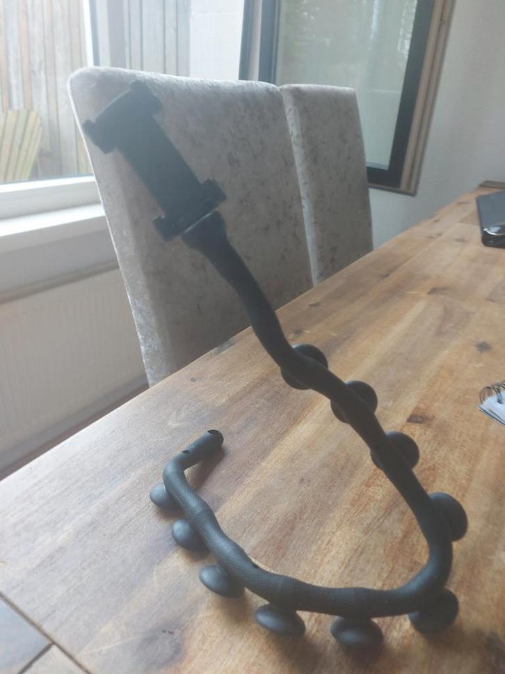 Zwarte Telefoonhouder met Zuignapjes - Nieuw, Telecommunicatie, Telefoonhouders, Ophalen of Verzenden