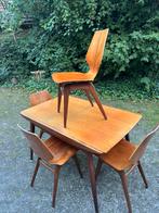 Eethoek 4 persoons Louis van Teeffelen TEAK jaren 60, Huis en Inrichting, Stoelen, Ophalen, Gebruikt, Bruin, Vijf, Zes of meer stoelen