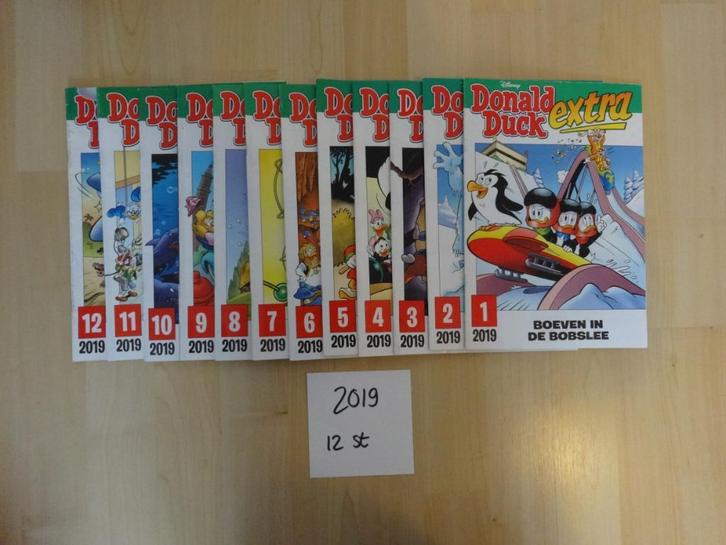 Donald Duck EXTRA jaargang 2019 – 12 stuks, Boeken, Stripboeken, Zo goed als nieuw, Meerdere stripboeken, Ophalen of Verzenden