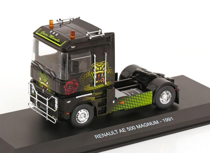 Atlas 1:43 Renault AE 500 Magnum Truck *Green Mamba*, 1991, Hobby en Vrije tijd, Modelauto's | 1:43, Nieuw, Bus of Vrachtwagen