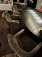 3 luxe eetkamerstoel zgan, Huis en Inrichting, Fauteuils, Ophalen, Zo goed als nieuw, 75 tot 100 cm, 50 tot 75 cm