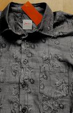 Signum Berlin design overhemd Modern Fit zwart grijs L, Maat 52/54 (L), Ophalen of Verzenden, Zo goed als nieuw, Grijs