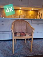 4 eetkamerstoelen webbing, Ophalen, Zo goed als nieuw, Riet of Rotan, Vier