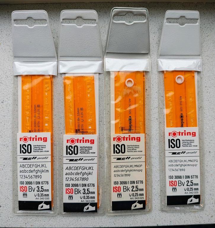 Rotring & Linex Tekensjablonen, Hobby en Vrije tijd, Tekenen, Gebruikt, Overige typen, Ophalen of Verzenden