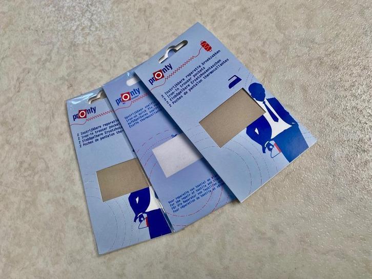 instrijkbare broekzakken (fournituren), Hobby en Vrije tijd, Naaien en Fournituren, Nieuw, Applicatie, Ophalen of Verzenden