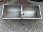 RVS dubbele spoelbak wasbak, Huis en Inrichting, Keuken | Keukenelementen, Ophalen, Gebruikt, 100 tot 150 cm, Minder dan 100 cm