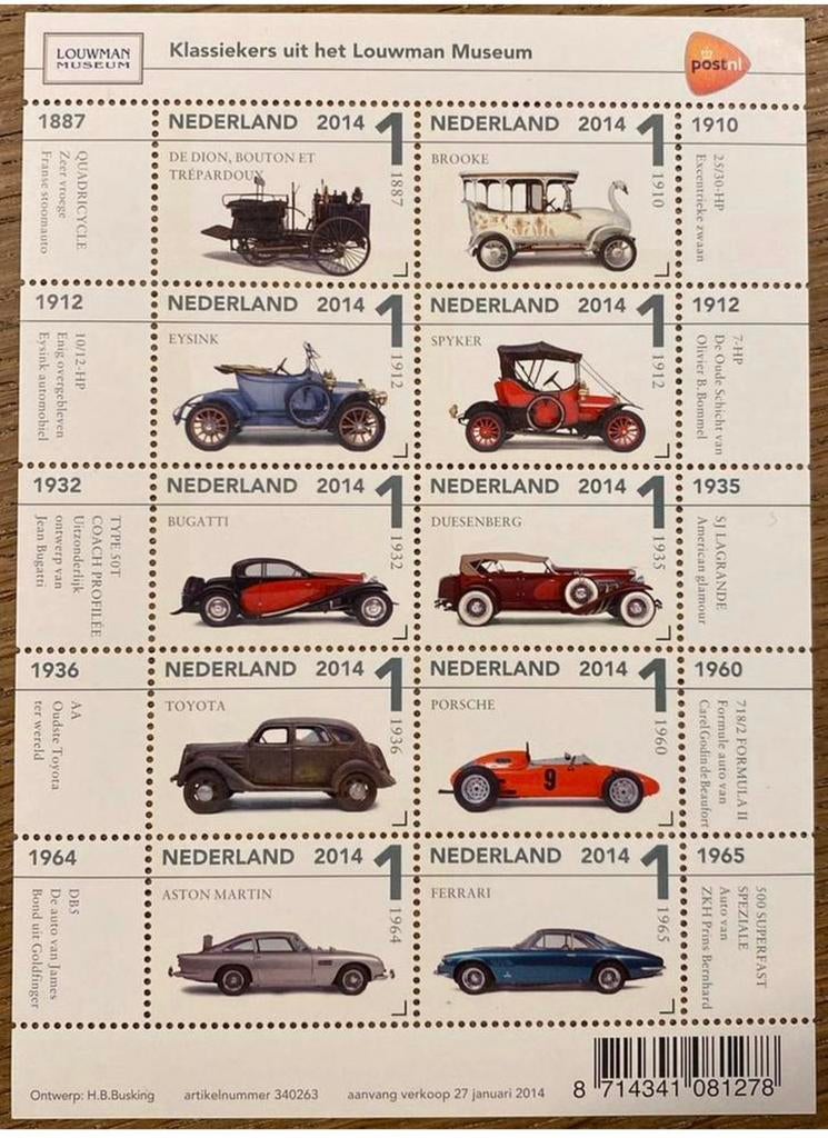 Postzegels pf. Klassiekers uit het Louwman museum. 2014, Ophalen of Verzenden, Na 1940, Postfris