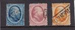 22.  1864,  Koning Willem II. nvph nrs. 4 - 6,   gebruikt., Postzegels en Munten, Postzegels | Nederland, Verzenden, T/m 1940